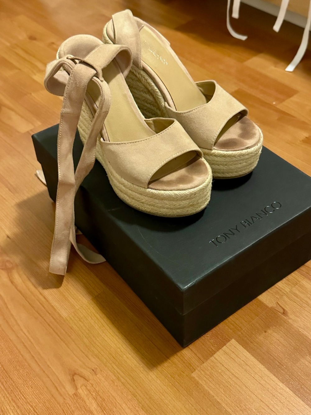 Tony Bianco Barca Pink Suede Platform Sandals | Size 38 / 7.5 - Picture 4 of 5